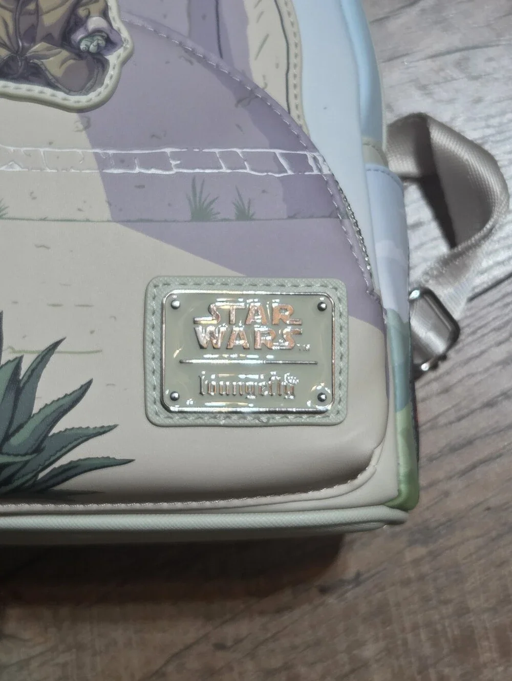 Loungefly the Mandalorian Grogu Stone Glow in the Dark Mini-Backpack